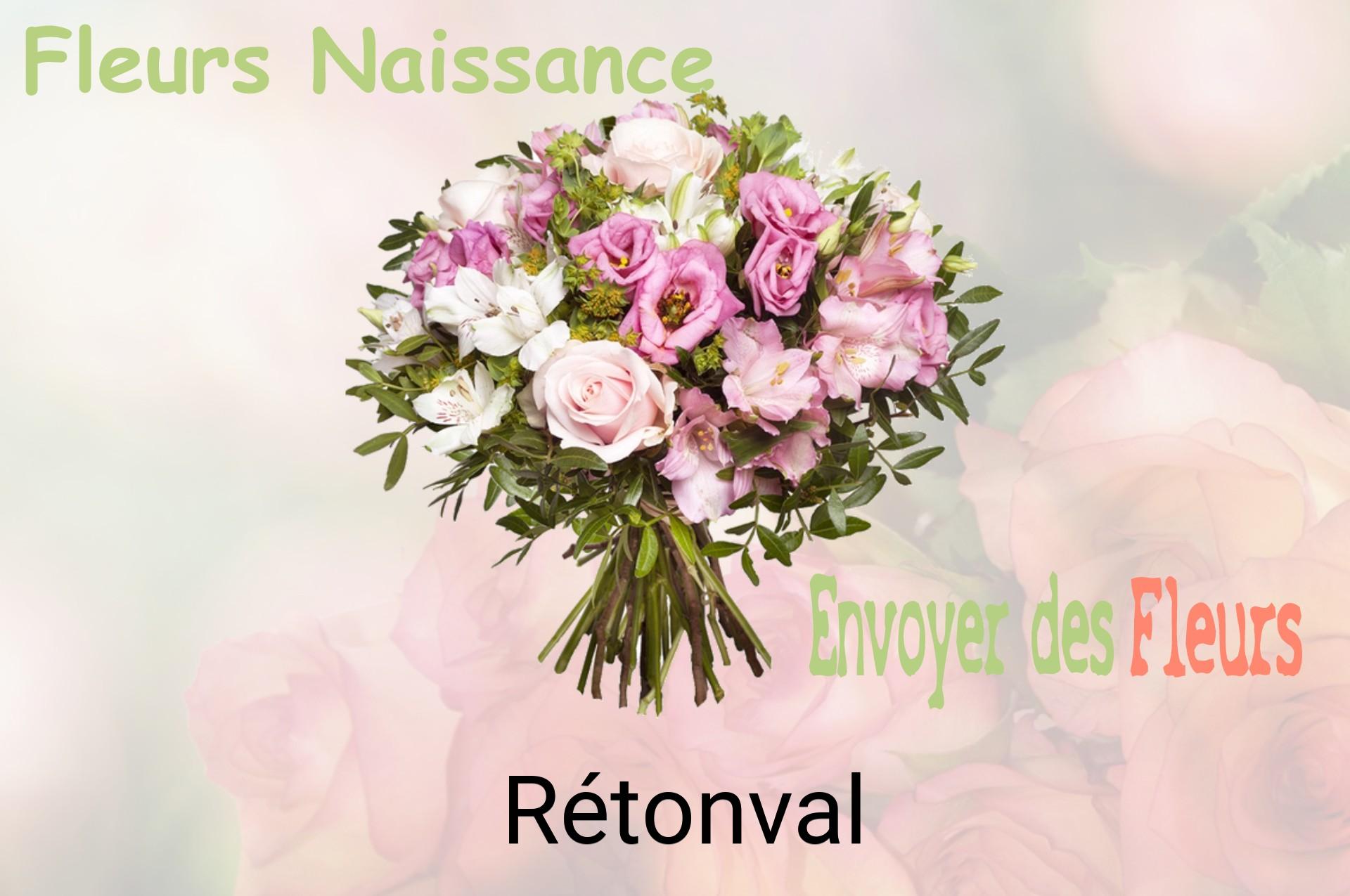 Bouquet de fleurs de naissance livré à Rétonval